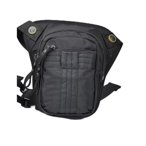 Motorrad-Sitztasche/Hecktasche Motorradfahrer wasserdichte Reise Assault Messenger Hip Drop Fanny Beintasche Männer Oxford Hüfttasche Gürtel Oberschenkeltasche Motorrad-Gepäcktasche(Black) von LOSTIS