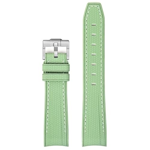 LOSUNLENU Bogenförmiges Armband aus geflochtenem Gummi für das gemeinsame Uhrenarmband der Omega Planet-Serie(Light greenw) von LOSUNLENU