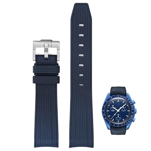LOSUNLENU Bogenförmiges Armband aus geflochtenem Gummi für das gemeinsame Uhrenarmband der Omega Planet-Serie(Royals) von LOSUNLENU