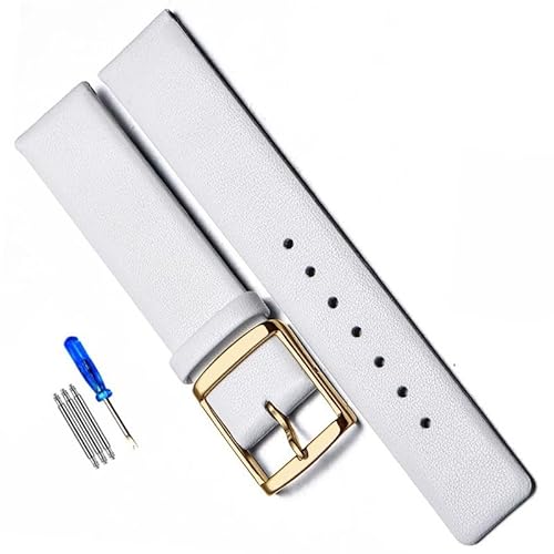 LOSUNLENU Echtes Leder Uhrenarmband für CK K2G211 K2G231 K2Y211 K2Y231 Armband Herren und Damen Armband(Redg,18mm) von LOSUNLENU