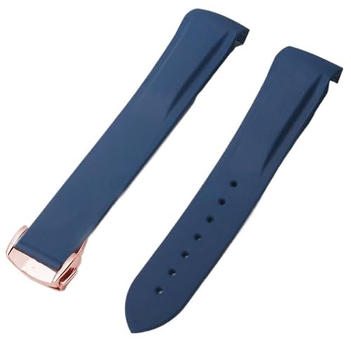 LOSUNLENU Gummi-Uhrenarmband für Omega Seamaster 300 Planet Ocean Silikon-Uhrenarmband(Bluer,20mm) von LOSUNLENU