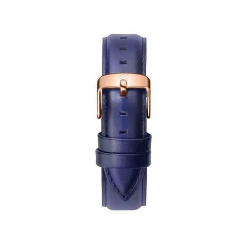 LOSUNLENU Leder Uhrenarmband Damen und Herren mit Dornschließe für DW Uhrenketten(Bluer,13mm) von LOSUNLENU