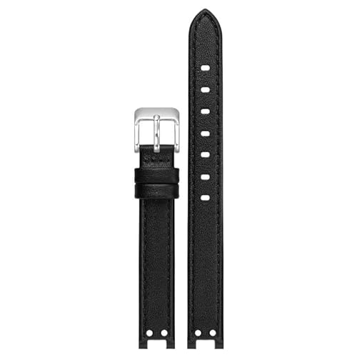 LOSUNLENU Lederarmband für Anne Klein AK2156/2157/2618, gekerbtes Uhrenarmbanddesign.(Blacks,12mm) von LOSUNLENU