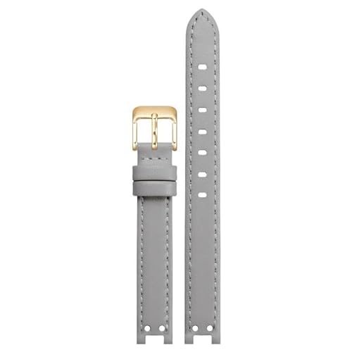 LOSUNLENU Lederarmband für Anne Klein AK2156/2157/2618, gekerbtes Uhrenarmbanddesign.(Greyg,14mm) von LOSUNLENU