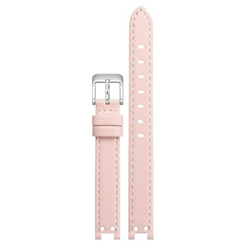 LOSUNLENU Lederarmband für Anne Klein AK2156/2157/2618, gekerbtes Uhrenarmbanddesign.(Pinks,12mm) von LOSUNLENU