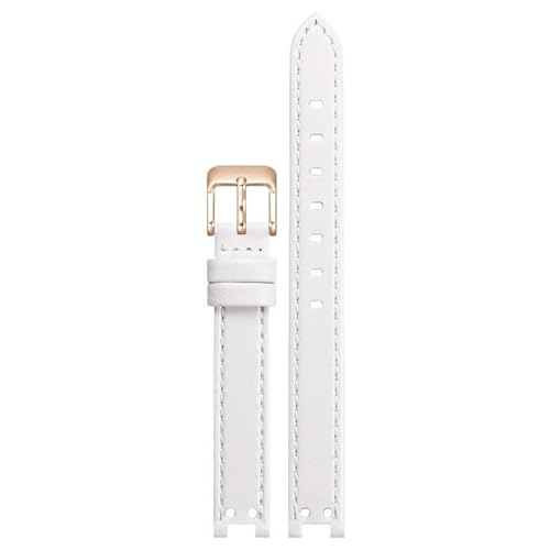 LOSUNLENU Lederarmband für Anne Klein AK2156/2157/2618, gekerbtes Uhrenarmbanddesign.(Whiter,14mm) von LOSUNLENU
