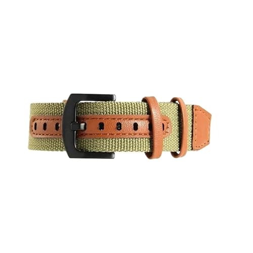 LOSUNLENU Nylon-Uhrenarmbänder für Hamilton Field Vintage Herren, schweißfestes Uhrenzubehör(Army green-Black,22mm) von LOSUNLENU