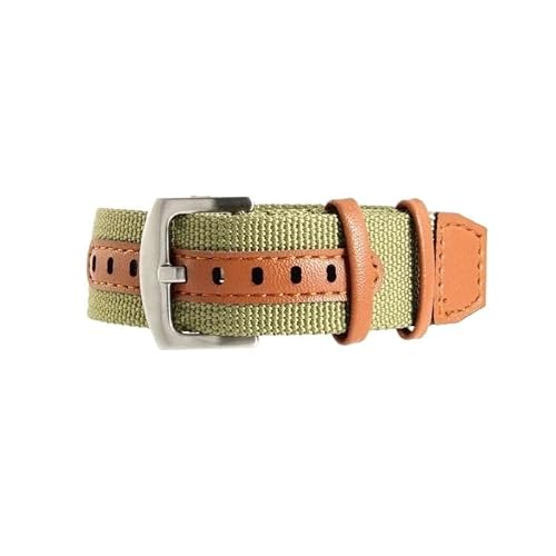 LOSUNLENU Nylon-Uhrenarmbänder für Hamilton Field Vintage Herren, schweißfestes Uhrenzubehör(Army green-Steel,22mm) von LOSUNLENU