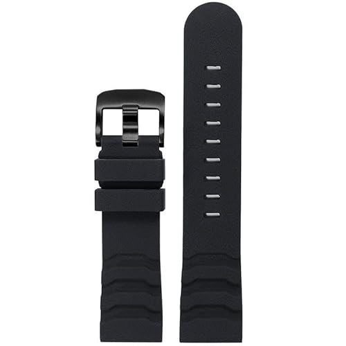 LOSUNLENU Silikonarmband für Luminox-Uhren, wasserdichtes Ersatzzubehör, 24 mm(Blackb) von LOSUNLENU