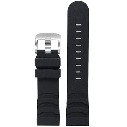 LOSUNLENU Silikonarmband für Luminox-Uhren, wasserdichtes Ersatzzubehör, 24 mm(Blacks) von LOSUNLENU
