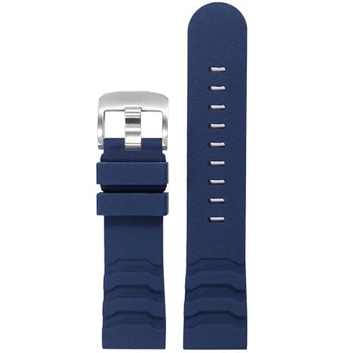 LOSUNLENU Silikonarmband für Luminox-Uhren, wasserdichtes Ersatzzubehör, 24 mm(Blues) von LOSUNLENU