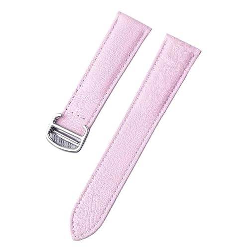LOSUNLENU Uhrenarmbänder aus echtem Leder für Cartier Tank, London Key Series Uhrenarmband(Mallow purple,15mm) von LOSUNLENU