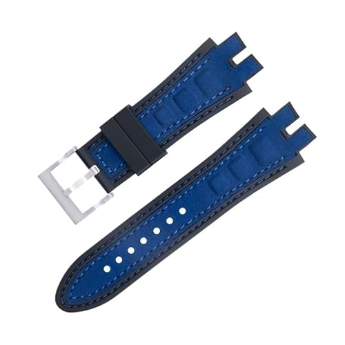 LOSUNLENU Uhrenarmband aus mattiertem Wildleder für Roger Dubuis EXCALIBUR King Uhrenarmband mit weicher Gummibasis(Blues a) von LOSUNLENU