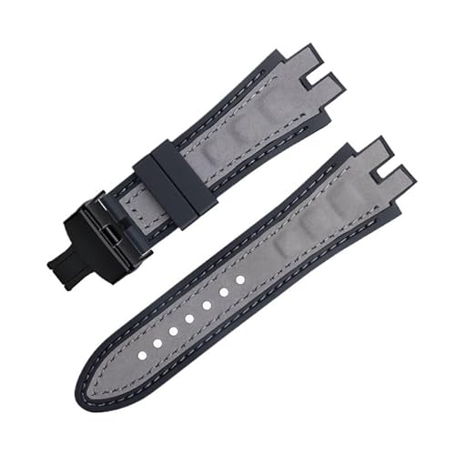 LOSUNLENU Uhrenarmband aus mattiertem Wildleder für Roger Dubuis EXCALIBUR King Uhrenarmband mit weicher Gummibasis(Greyb b) von LOSUNLENU