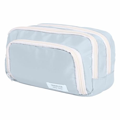LOSVIP # Federmäppchen mit großer Kapazität, 3, große Federtasche, Stiftetasche, Bleistiftbox, Organizer, einfache Aufbewahrung, Schreibwaren, Kosmetika für Erwachsene, Männer, (BU2, One Size) von LOSVIP