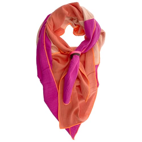 LOT83, Schal Damen, Kim, Schals & Tücher Für Damen, Halstuch, Rosa, Orange, Einheitsgröße von LOT83