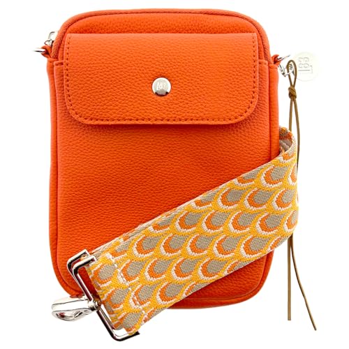 LOT83, Umhängetasche Damen, Liva, Handytasche, Handtasche, Orange, Perfekt für den täglichen Gebrauch von LOT83