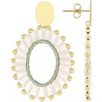 LOTT.gioielli Ohrringe - CE SI Open Oval Flat Beads S - Gr. unisize - in Mehrfarbig - für Damen von LOTT.gioielli