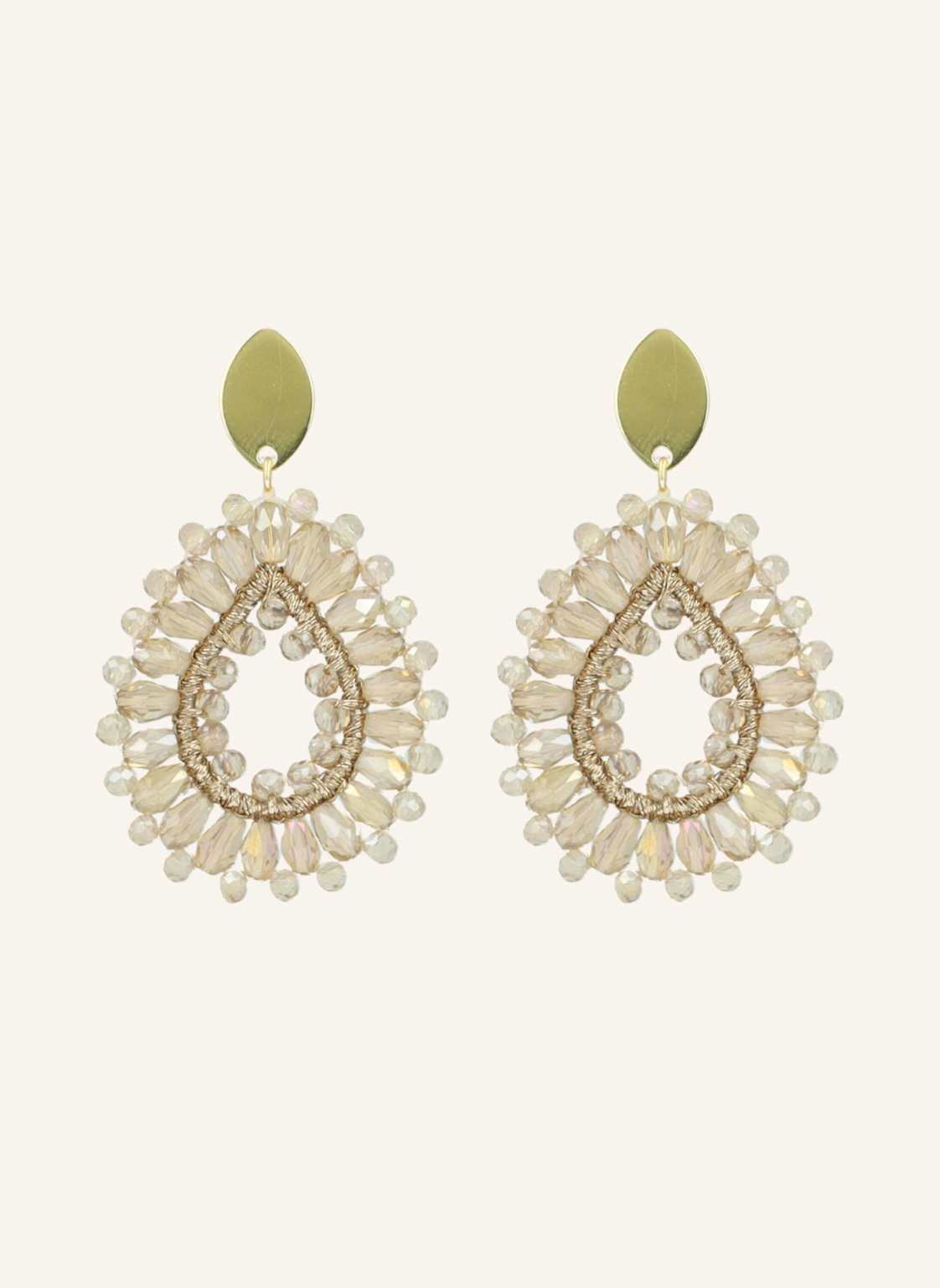 Lott.Gioielli Ohrhänger Robin Drop Crystal S Champagne By Glambou gold von LOTT.gioielli