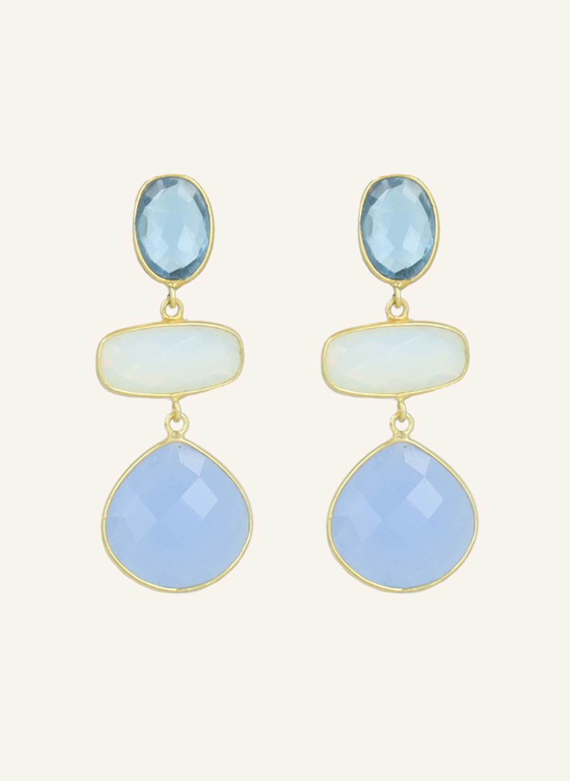Lott.Gioielli Ohrhänger Runa Triple Framed Shaped S Light Blue By Glambou blau Lott.Gioielli Ohrhänger Runa Triple Framed Shaped S Light Blue By Glambou blau von LOTT.gioielli