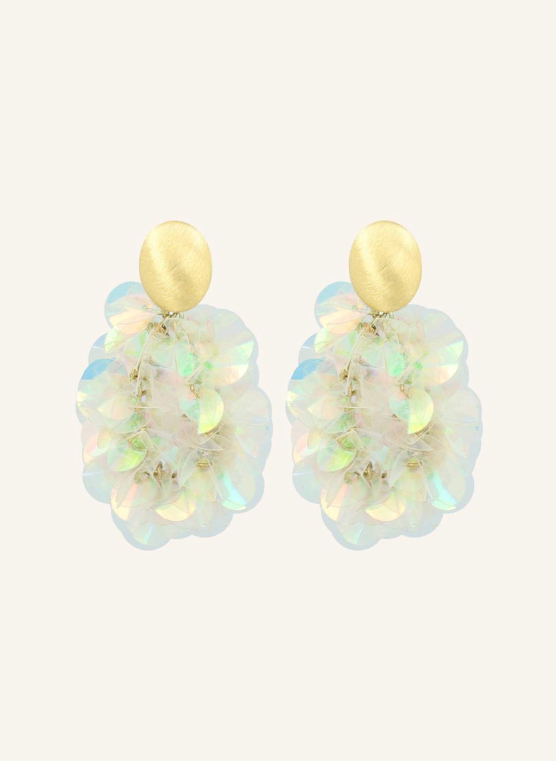 Lott.Gioielli Ohrhänger Sas Sequin Oval M Holo By Glambou gold von LOTT.gioielli