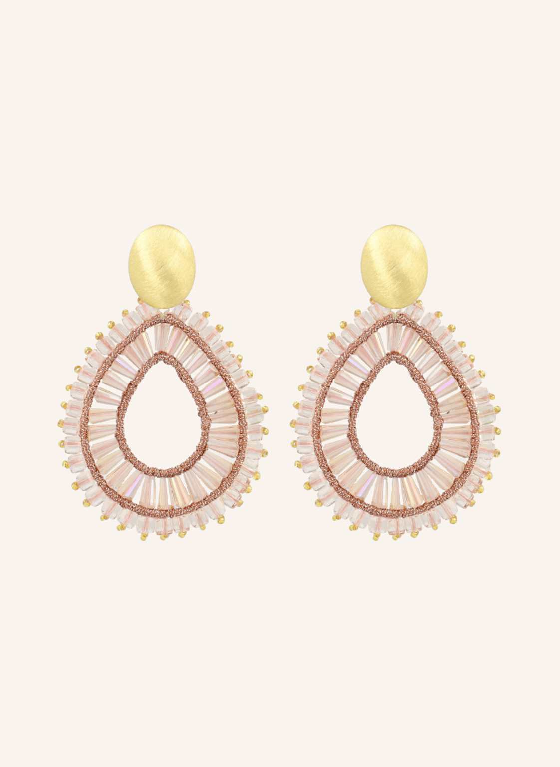 Lott.Gioielli Ohrringe Marureen Open Drop Flat Double Stones Old Pink By Glambou gold Lott.Gioielli Ohrringe Marureen Open Drop Flat Double Stones Old Pink By Glambou gold von LOTT.gioielli