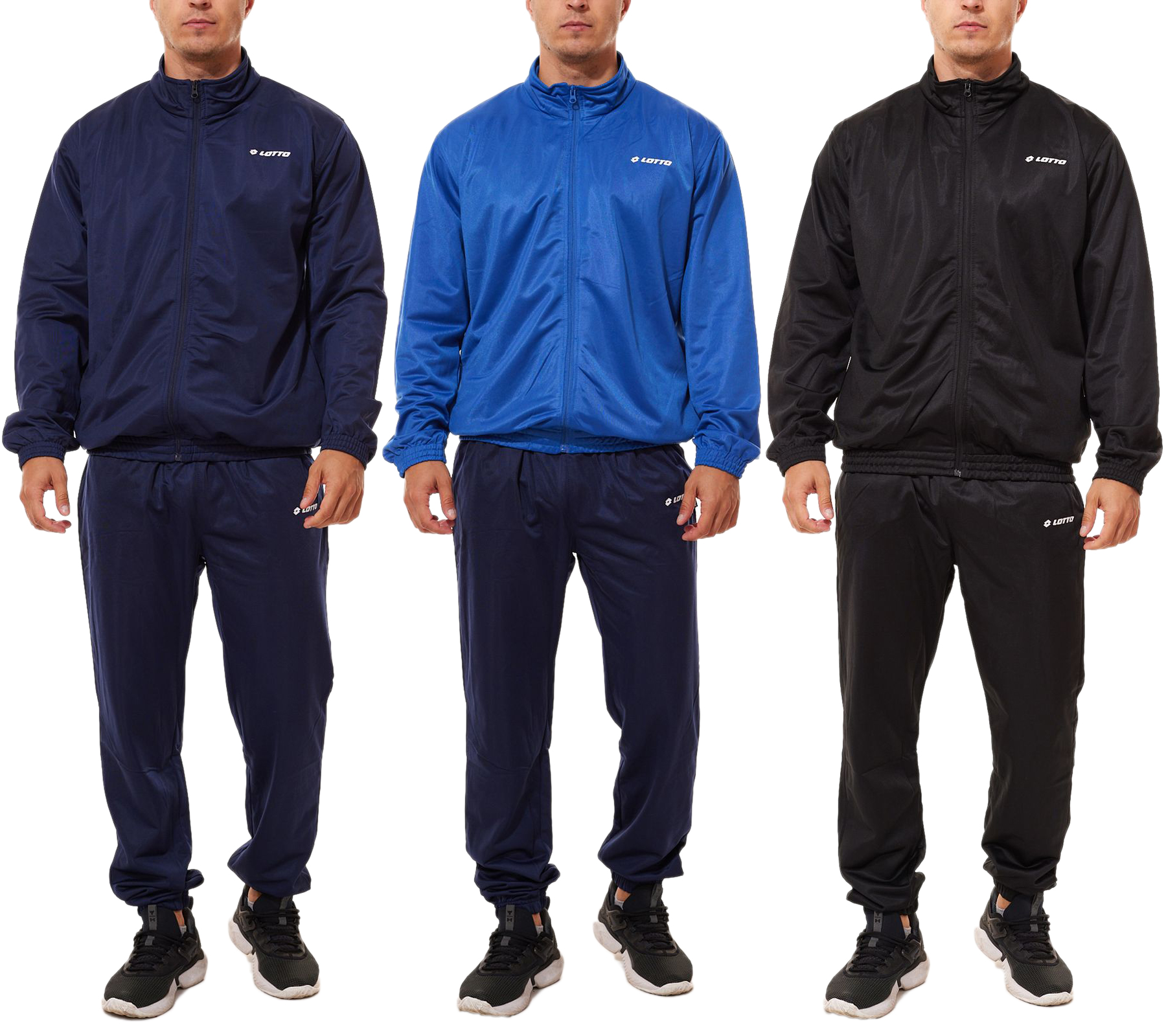 LOTTO Herren Trainings-Anzug 2-teiliger Fitness-Anzug Jogging-Anzug 8705039 Navy, Schwarz oder Blau/Navy von LOTTO