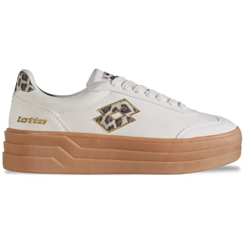 Lotto Damen STACKY AN Women Sneaker, Offwhite/Leo, 41 EU Lotto Damen STACKY AN Women Sneaker, Offwhite/Leo, 41 EU von Lotto
