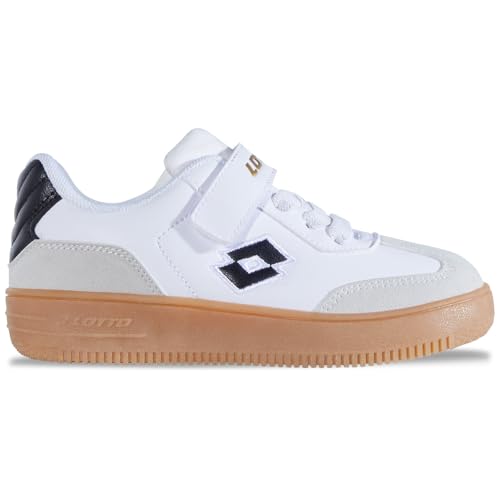 Lotto MAKERA K Unisex Kids Sneaker, White/Black, 27 EU Lotto MAKERA K Unisex Kids Sneaker, White/Black, 27 EU von Lotto