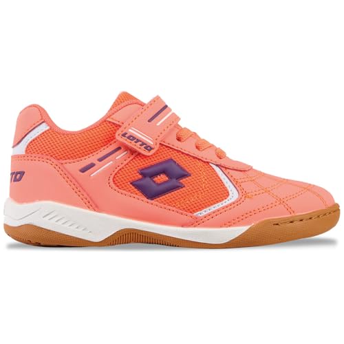 Lotto SOCCERA K Unisex Kids Sneaker, FR.Coral/Purple, 28 EU Lotto SOCCERA K Unisex Kids Sneaker, FR.Coral/Purple, 28 EU von Lotto