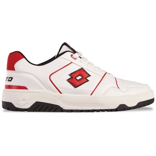 Lotto Unisex BOXSCORE Sneaker, White/RED, 41 EU von Lotto