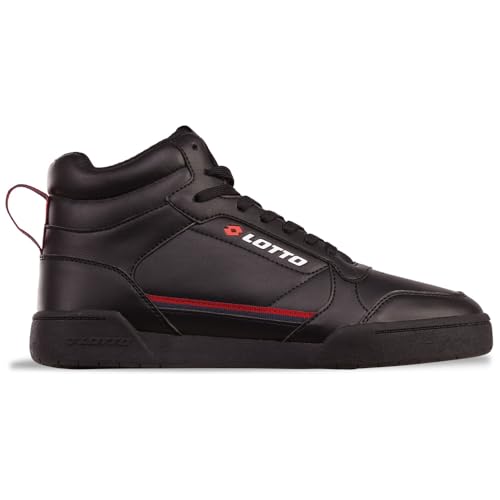 Lotto Nandu MID Unisex Sneaker, Black/RED, 44 EU Lotto Nandu MID Unisex Sneaker, Black/RED, 44 EU von Lotto