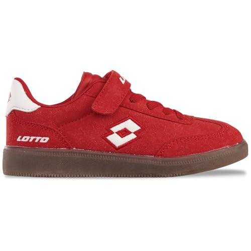 Lotto Unisex Kinder Vintal Sc Sneaker, Red White, 30 EU Lotto Unisex Kinder Vintal Sc Sneaker, Red White, 30 EU von Lotto