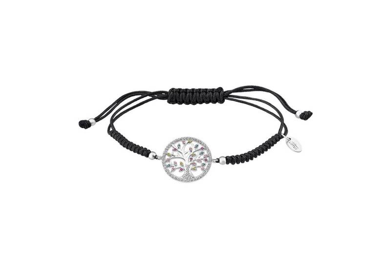 LOTUS SILVER Armband LP1896-2/2 – Lebensbaum – 925er Silber – Baumwollband Schwarz von LOTUS SILVER