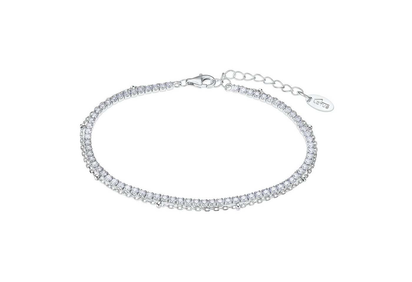 LOTUS SILVER Armkette Glam LP3181-2/1 Damen – 925er Silber mit Zirkonia, 16–18,5 cm von LOTUS SILVER