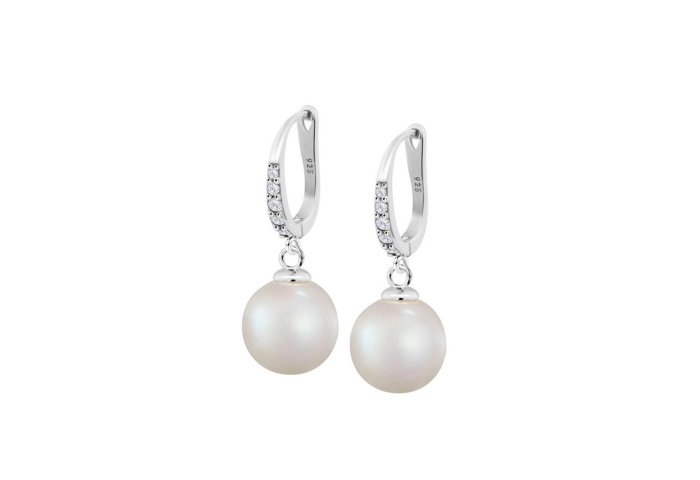 LOTUS SILVER Creolen-Set LP3318-4/1 – Pearls – Zuchtperle 10 mm & Zirkonia – 925er Silber von LOTUS SILVER