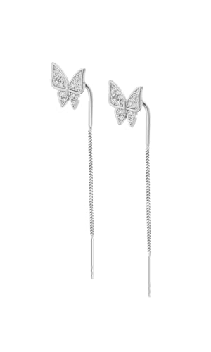 LOTUS SILVER Damen Ohrringe LP3743-4/1 Pure Essential Silber Schmetterling Zirkonia besetzt, Silber, Zirkonia von LOTUS SILVER
