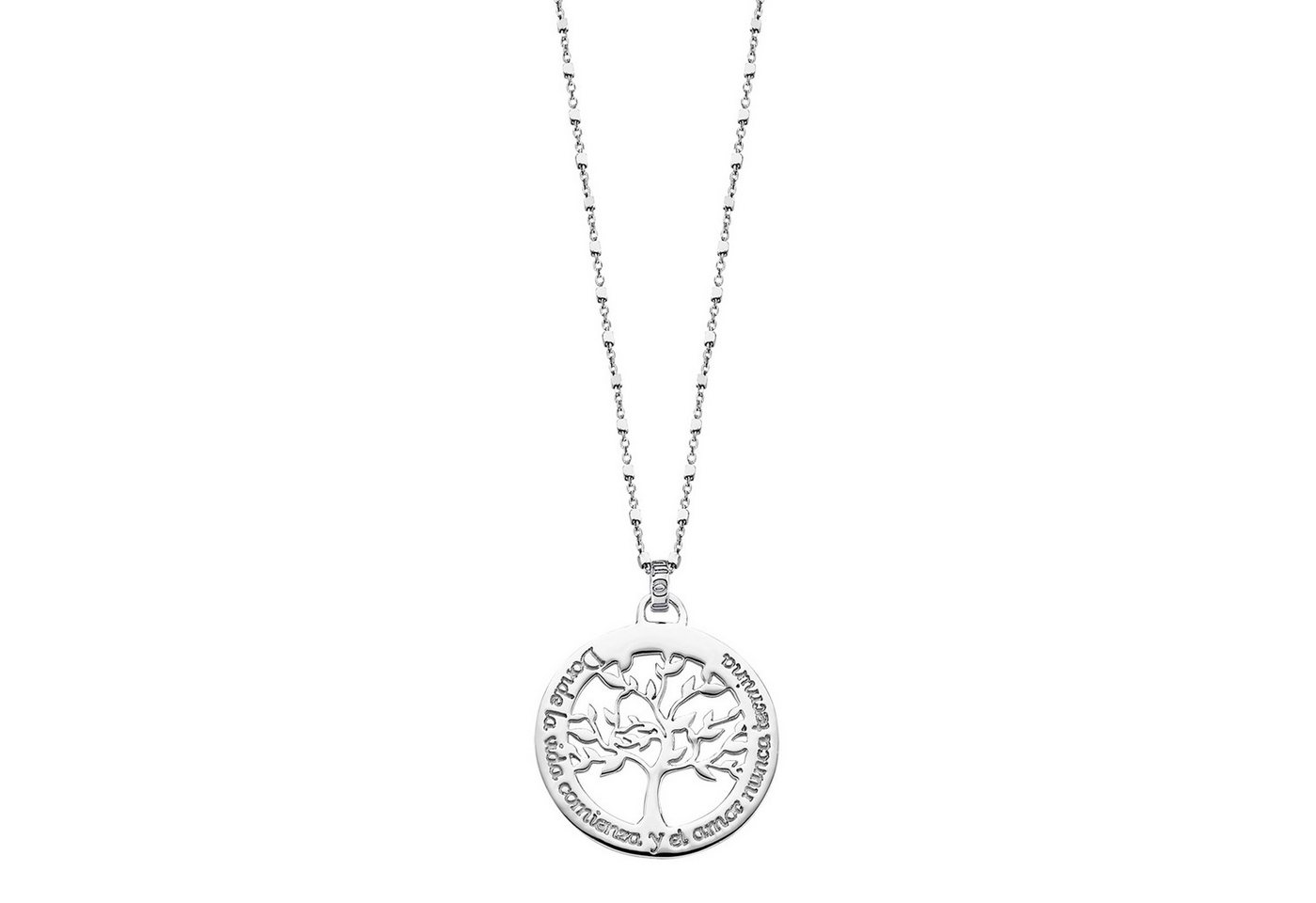 LOTUS SILVER Kette mit Anhänger LP1641-1/1 Damen-Halskette – Lebensbaum-Anhänger aus 925er Silber, 42 + 2,5 cm von LOTUS SILVER