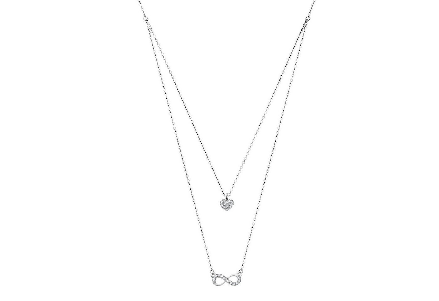 LOTUS SILVER Kette mit Anhänger LP1680-1/3 – Damenkette aus 925er Silber, filigran & modern, 42 cm von LOTUS SILVER