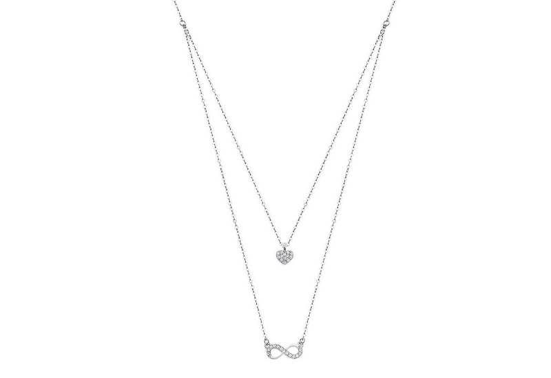 LOTUS SILVER Kette mit Anhänger LP1680-1/3 – Damenkette aus 925er Silber, filigran & modern, 42 cm von LOTUS SILVER