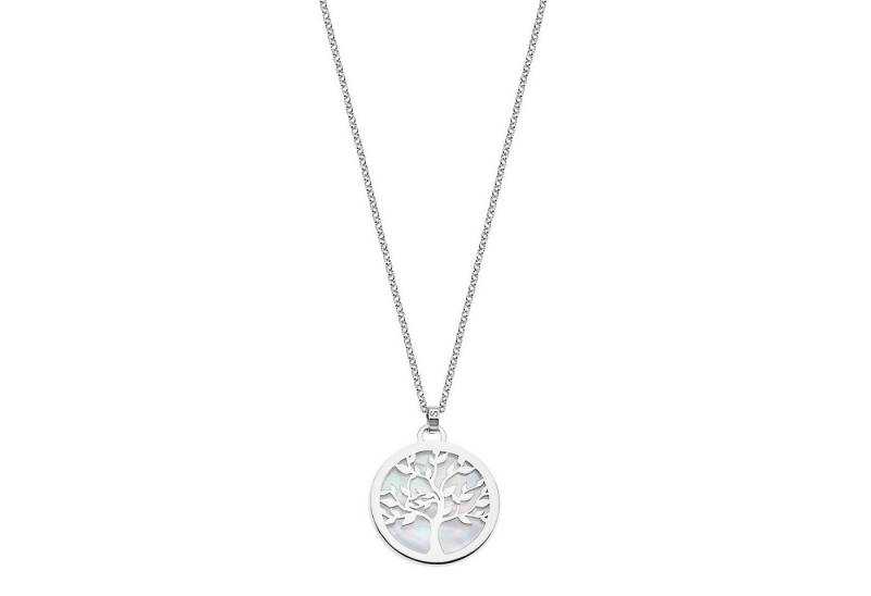 LOTUS SILVER Kette mit Anhänger LP1821-1/1 Damen-Halskette – Lebensbaum-Anhänger mit Perlmutt, & 925er Silber, 42 + 2,5 cm von LOTUS SILVER