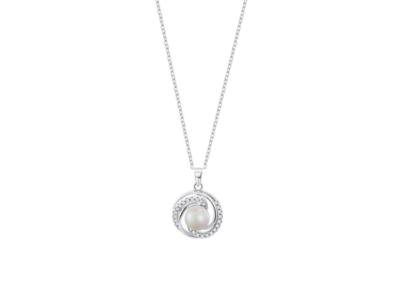 LOTUS SILVER Kette mit Anhänger LP3095-1/1 – Damenkette mit Perle, aus 925er Silber, 42 cm von LOTUS SILVER