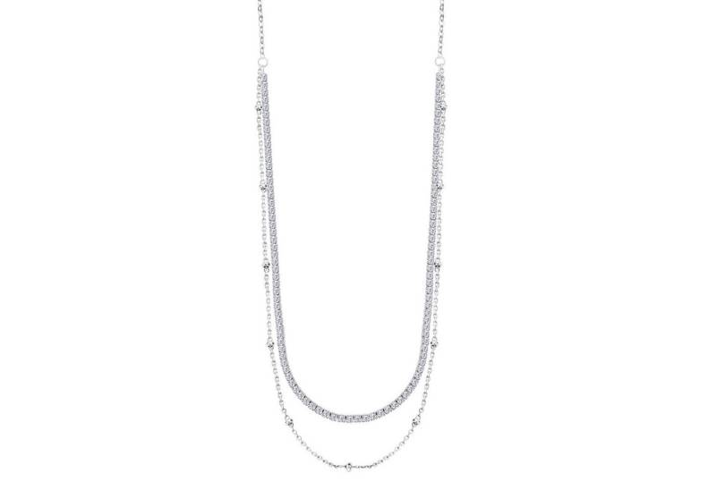 LOTUS SILVER Kette ohne Anhänger LP3181-1/1 Damen-Halskette Glam – 925er Silber mit Zirkonia, 42–45 cm von LOTUS SILVER