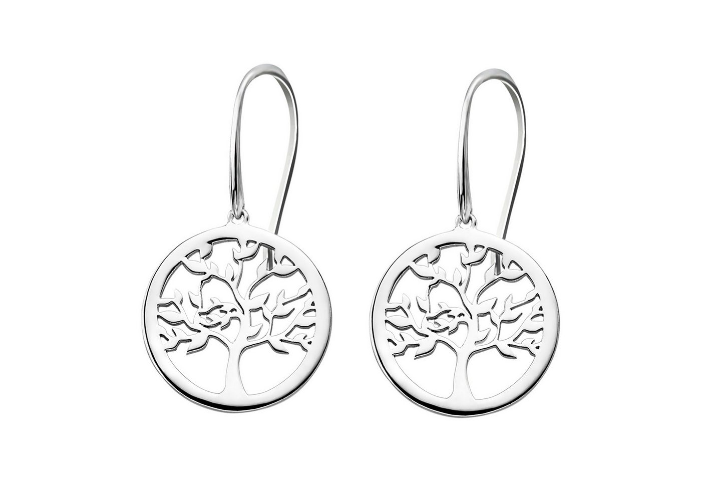 LOTUS SILVER Ohrhaken-Set LP1641-4/1 Damen-Ohrhänger – Lebensbaum „Tree of Life“, Ø 15 mm von LOTUS SILVER