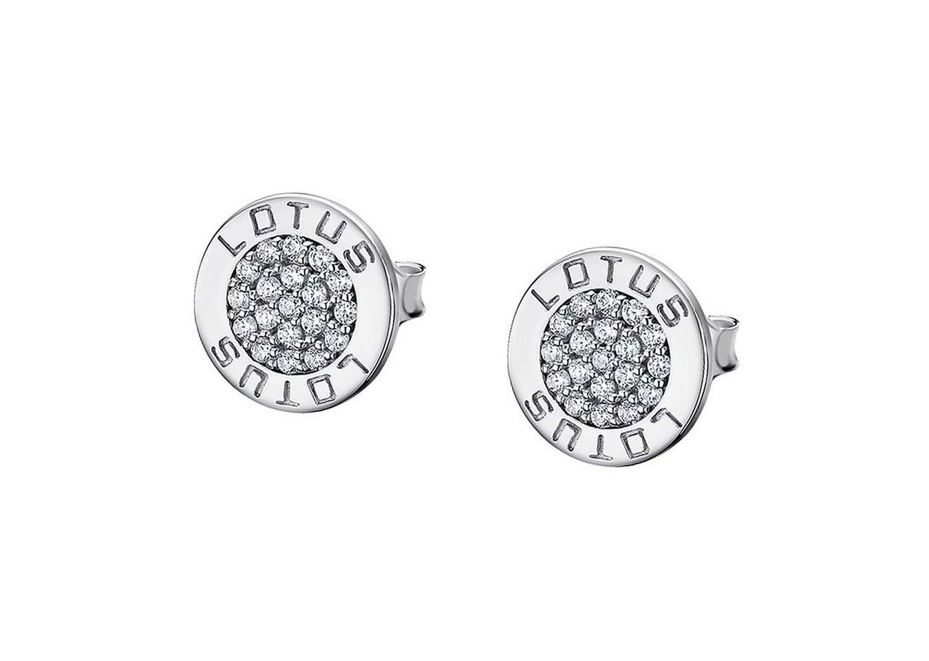 LOTUS SILVER Paar Ohrstecker Lotus Silver 925 Silber Ohrstecker (Ohrstecker), Ohrstecker für Damen 925 Sterling Silber, silber, weiß von LOTUS SILVER