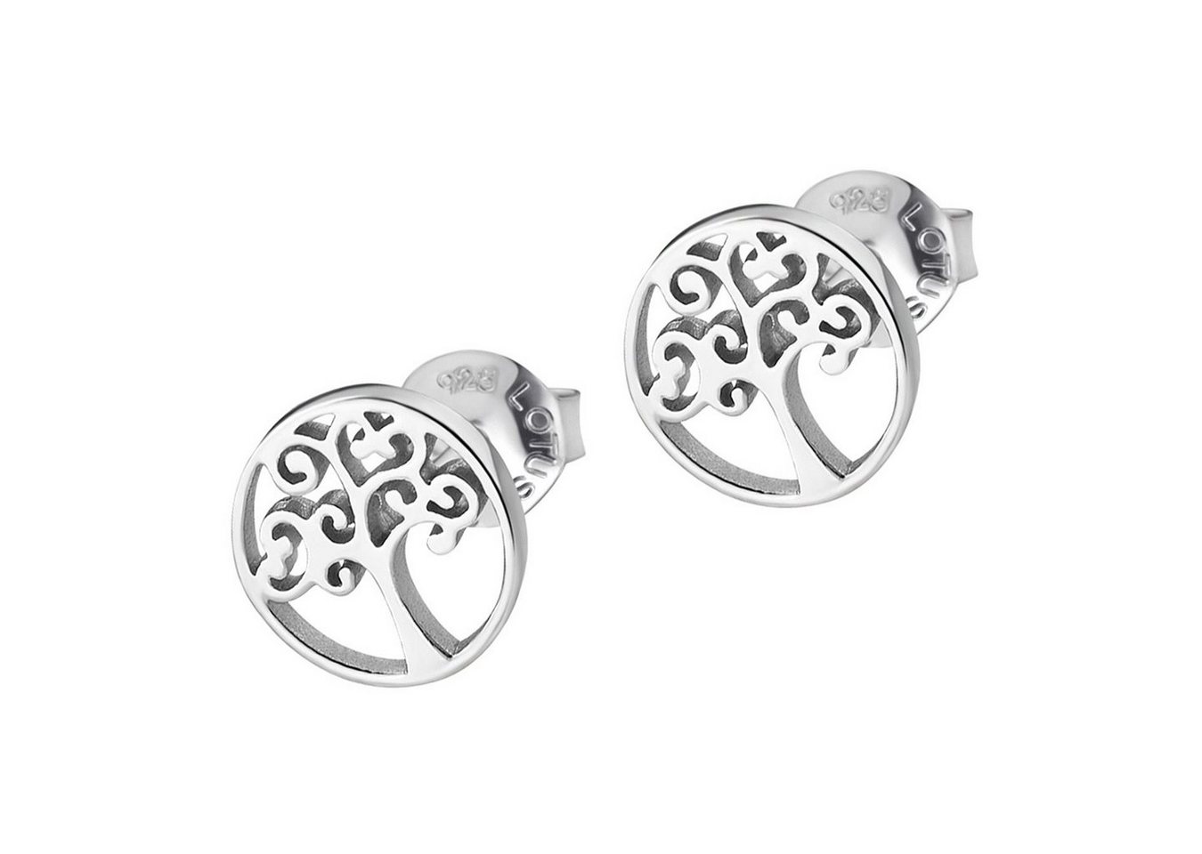 LOTUS SILVER Paar Ohrstecker LOTUS Silver Lebensbaum Ohrstecker (Ohrstecker), Ohrstecker für Damen 925 Sterling Silber, silber von LOTUS SILVER