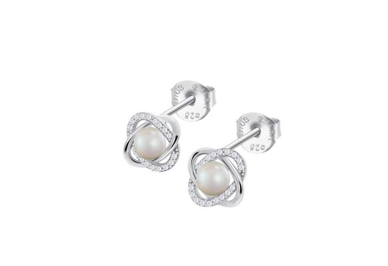 LOTUS SILVER Paar Ohrstecker "Pearls" LP3094-4/1 – Perle & Zirkonia, 925er Silber, 9 mm von LOTUS SILVER