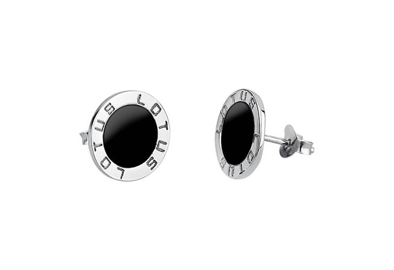 LOTUS SILVER Paar Ohrstecker "Trendy" LP1299-4/4 – 925er Silber, schwarze Zirkonia, Ø 10 mm von LOTUS SILVER