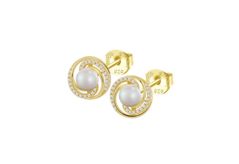 LOTUS SILVER Paar Ohrstecker LP3095-4/2 – Vergoldet mit Perle, 12 mm von LOTUS SILVER