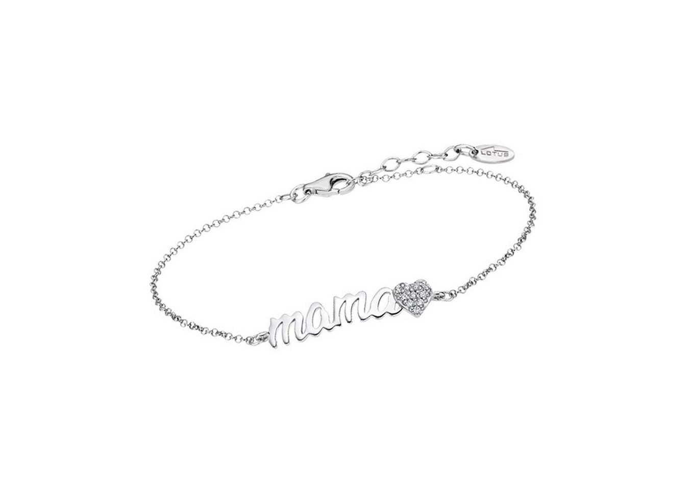 LOTUS SILVER Silberarmband LOTUS Silver Mama Armband LP1808-2/5 (Armband), 925 Sterling Silber Mama, Farbe: weiß, silber von LOTUS SILVER